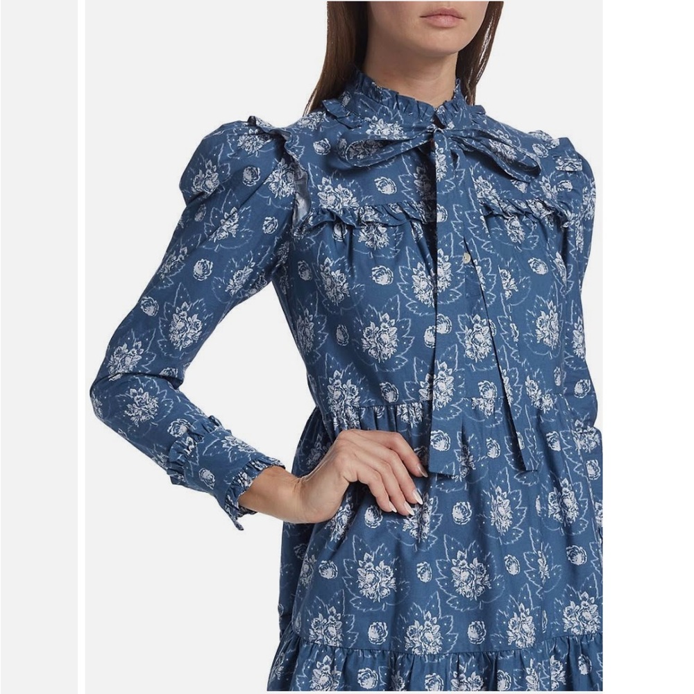 Batsheva Mina Dress Antique Blue NWT | size 4